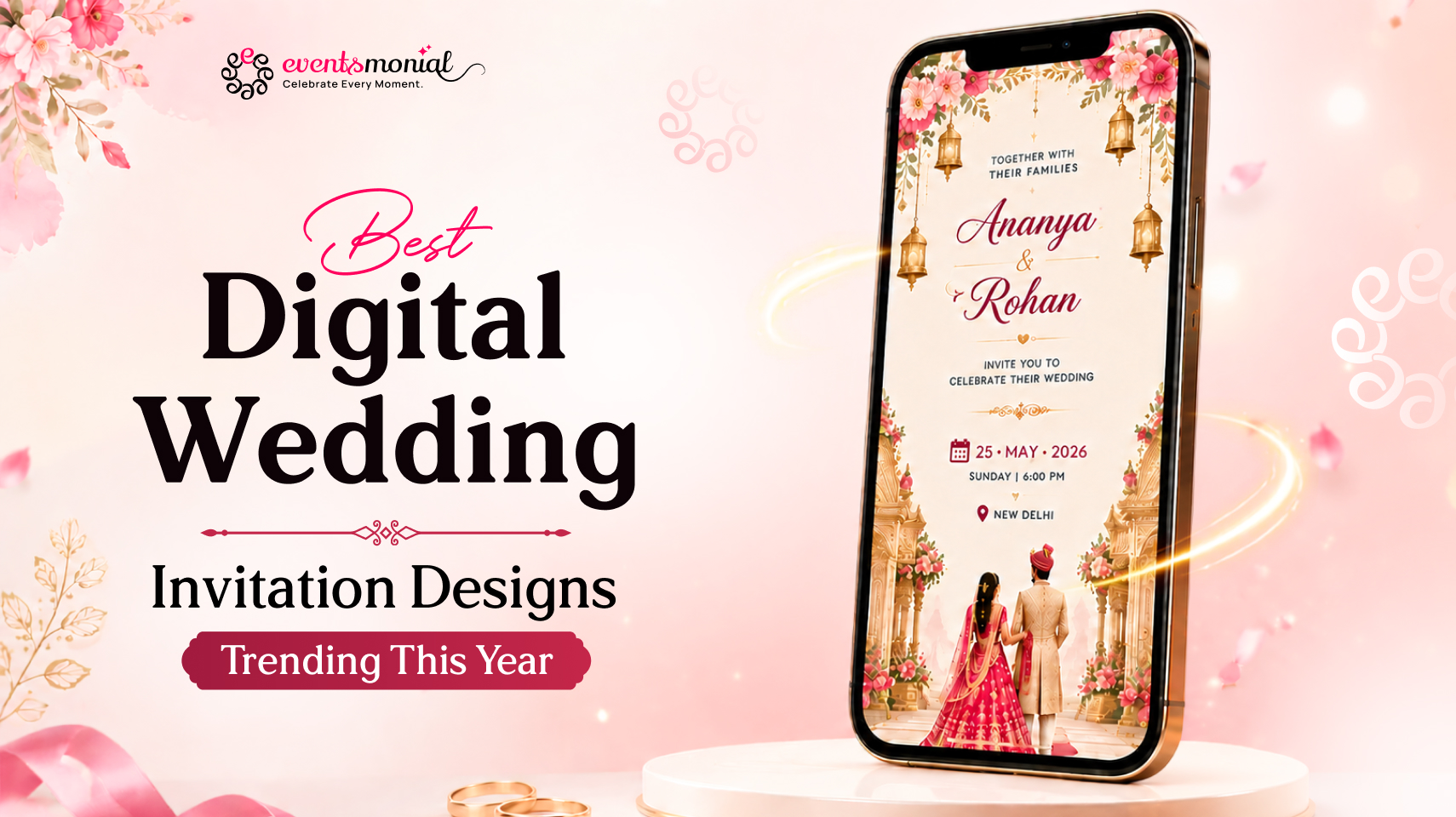 digital wedding invitation card design
