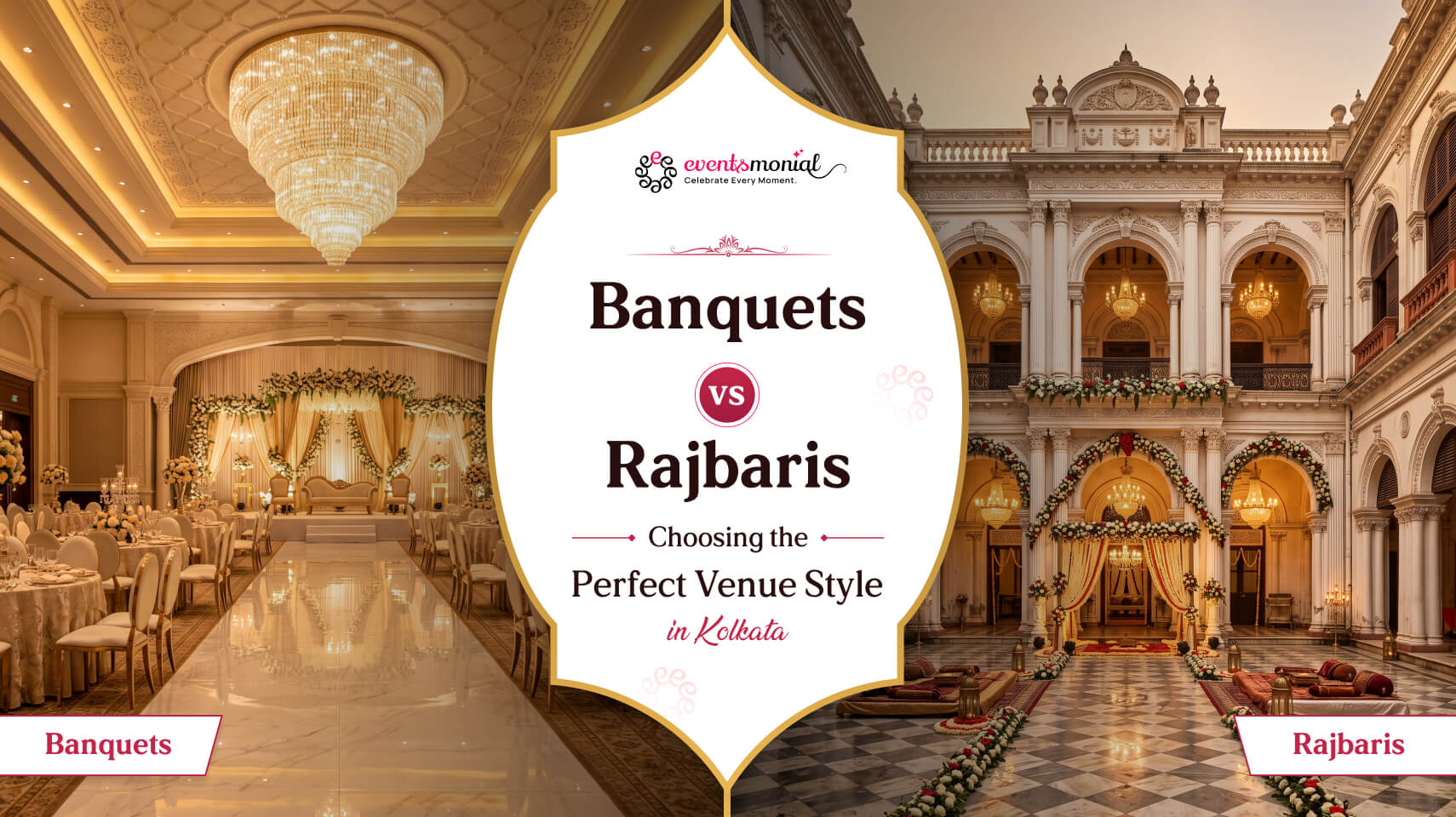 Wedding Venue Style: Banquets vs. Rajbaris – Choosing the Perfect Venue Style in Kolkata