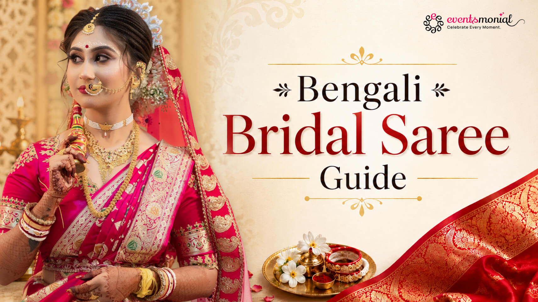 Beyond the Red Banarasi: How to Choose the Perfect Bengali bridal saree for Your Dream Wedding